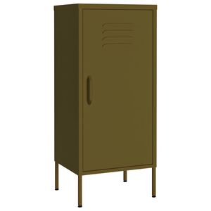 vidaXL Storage Cabinet | Olive Green | Steel | Medium | Storage Cabinet