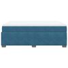 vidaXL Box Spring Bed with Mattress Dark Blue 140x200 cm Velvet