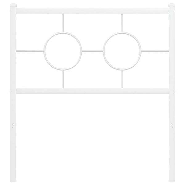 vidaXL Metal Replace Headboard White 80 cm