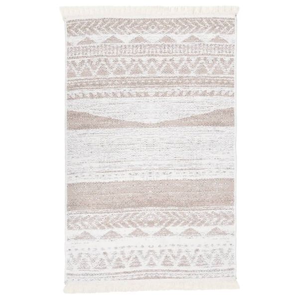 vidaXL Rug Beige 160x230 cm Cotton