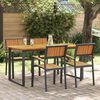 vidaXL Garden Dining Set 5 pcs Black and brown