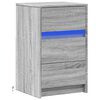 vidaXL Bedside Cabinet with LED Lights Grey Sonoma Engineered Wood