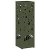 vidaXL Umbrella Stand with Storage Olive 15.5 x 15.5 x 49 cm Metal