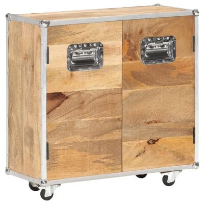 vidaXL Sideboard with 2 Doors 70x30x69 cm Solid Mango Wood