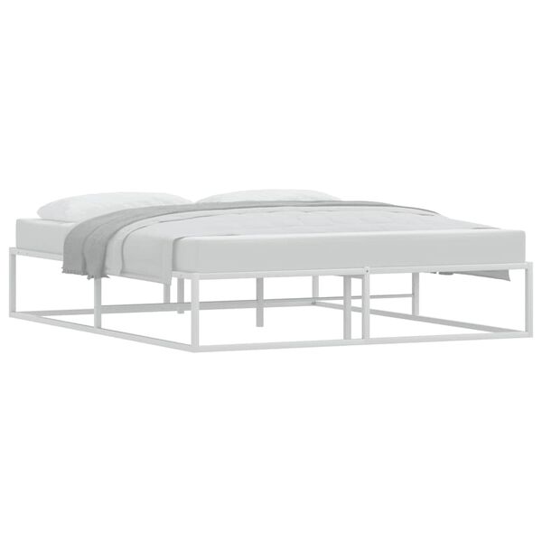 vidaXL Bed Frame without Mattress White 160x200 cm Metal
