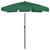 vidaXL Beach Parasol | Green | Polyester | 180x120 cm | Tiltable | Beach Parasol