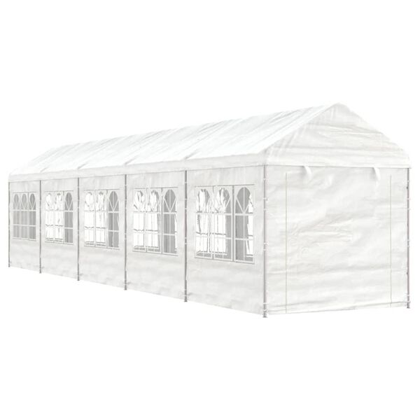 vidaXL Gazebo with Roof White 11.15x2.28x2.69 m Polyethylene