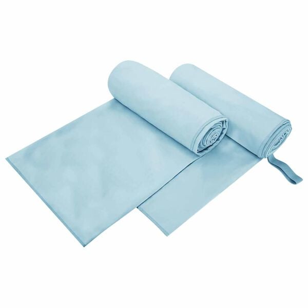 vidaXL Sports Towels 2 pcs Blue 200 x 100 cm Polyester and polyamide