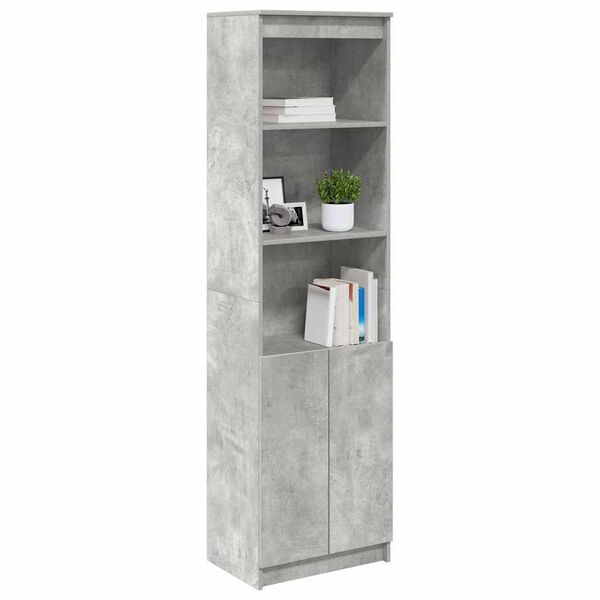 vidaXL Highboard Concrete Grey 50x35x180 cm Engineered Wood