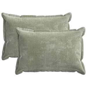 vidaXL Cushion Cover 2 pcs HOUTEN Green 30 x 50 cm Chenille Fabric