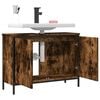 vidaXL Bathroom Sink Cabinet Smoked Oak 80x30x60 cm Engineered Wood