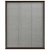 vidaXL Plisse Insect Screen for Windows Aluminium Brown 80x100 cm