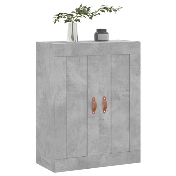 vidaXL Wall Mounted Cabinet Concrete Grey 69.5x34x90 cm Engineered Wood