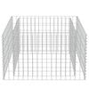 vidaXL Gabion Raised Bed Galvanised Steel 90x90x50 cm
