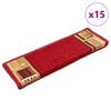 vidaXL Stair Mats Self-adhesive 15 pcs 65x21x4 cm Red