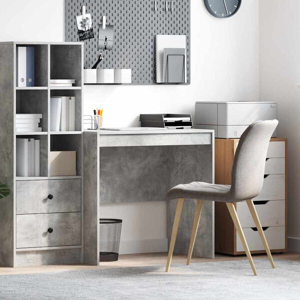 vidaXL Desk Concrete Grey 80 x 50 x 76 cm