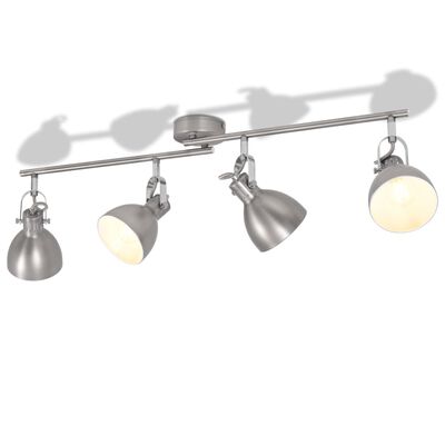 vidaXL Ceiling Lamp for 4 Bulbs E14 Grey