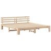 vidaXL Bed Frame with Headboard Natural 180 x 200 cm Solid Pine Wood