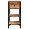 vidaXL Bedside Cabinet Brown 33.5 x 36 x 70 cm Solid Reclaim Wood