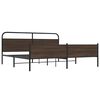 vidaXL Metal Bed Frame without Mattress Brown Oak 180x200 cm Super King