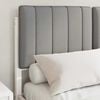 vidaXL Bed Frame with Upholstered Headboard Light Grey 120 x 190 cm