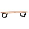 vidaXL Basin Shelf Wall Mounted Steel and Solid Wood Beech