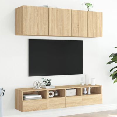 vidaXL TV Wall Cabinet Sonoma Oak 40x30x30 cm Engineered Wood