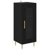 vidaXL Highboard 2 pcs Black Oak Glass