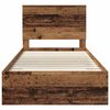 vidaXL Bed Frame with Headboard Old Wood 100 x 200 cm Engineered Wood