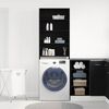 vidaXL Washing Machine Cabinet Black Oak 64 x 24 x 190 cm