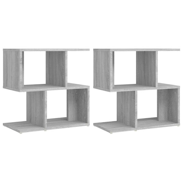 vidaXL Bedside Cabinets 2 pcs Grey Sonoma 50x30x51.5 cm Engineered Wood