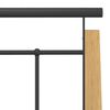 vidaXL Bed Frame without Mattress Metal and Solid Oak Wood 200x200 cm