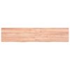 vidaXL Wall Shelf Light Brown 140x30x(2-4) cm Treated Solid Wood Oak