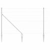 vidaXL Welded Wire Fence with Spikes 50 x 1.5 m Galvanised Steel Mesh