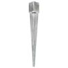 vidaXL Ground Spikes 2 pcs Silver 10x10x91 cm Galvanised Steel