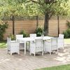 vidaXL Garden Dining Table White 200 x 100 x 73 cm Poly Rattan