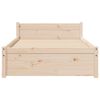 vidaXL Bed Frame without Mattress Solid Wood 75x190 cm Small Single Small Single