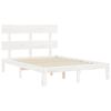 vidaXL Bed Frame without Mattress White 120x200 cm Solid Wood Pine