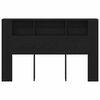 vidaXL Headboard Cabinet Black Oak 160 x 19 x 104.5 cm Engineered Wood