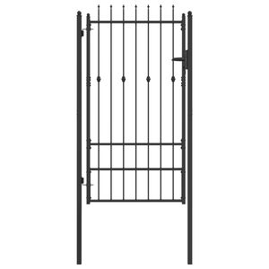 vidaXL Fence Gate HORST 100 x 175 cm Metal Black Lockable