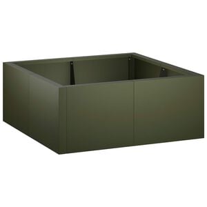 vidaXL Retaining Wall 4 pcs 100 x 100 x 30 cm Steel Olive Green