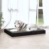 vidaXL Dog Bed Black 101.5x74x9 cm Solid Wood Pine