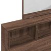 vidaXL Dressing Table with Mirror Brown Oak 80x41x144.5 cm