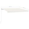 vidaXL Manual Retractable Awning with LED 450x300 cm Cream