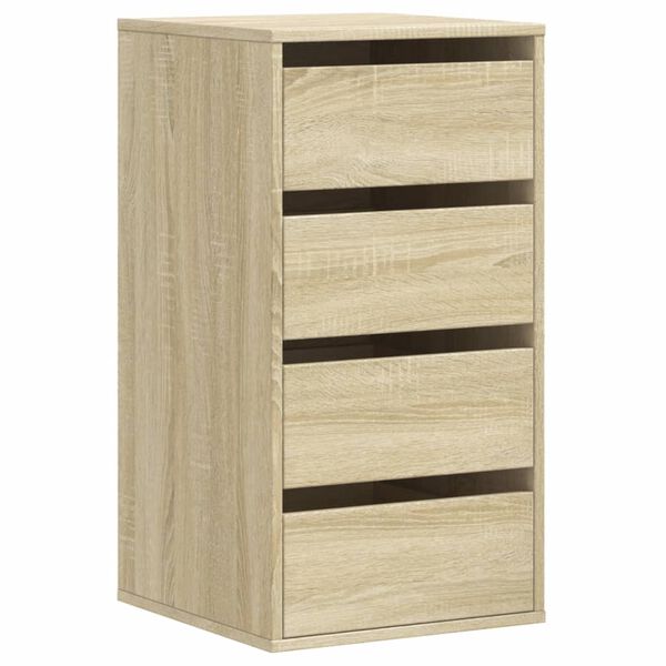 vidaXL Corner Chest of Drawers Sonoma Oak 40x41x76 cm Engineered Wood