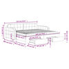 vidaXL Daybed with Trundle and Drawers Light Grey 90x190 cm Velvet