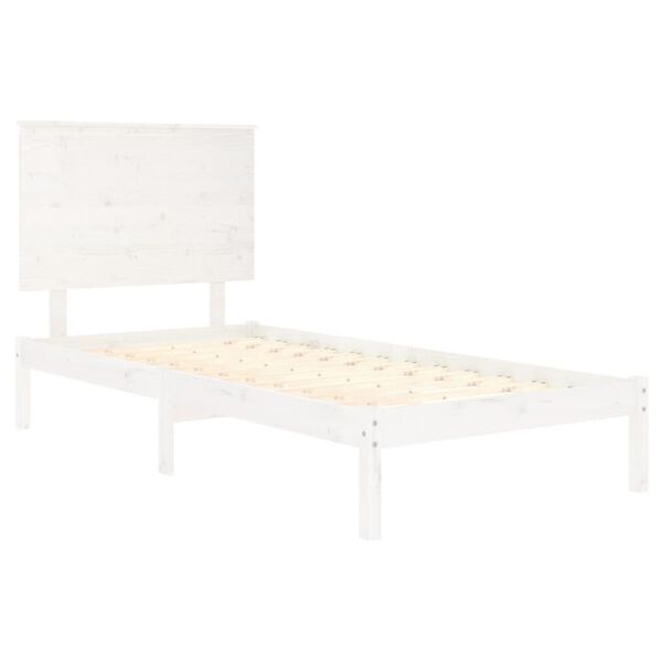vidaXL Bed Frame without Mattress White 90x200 cm Solid Wood Pine