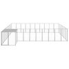vidaXL Dog Kennel Silver 19.36 m&sup2; Steel