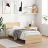 vidaXL Bed Frame without Mattress with Headboard Sonoma Oak 90x190 cm Single