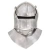 vidaXL Medieval Knight Helmet Antique Replica LARP Silver Steel
